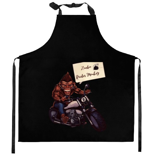 zombie Raider Monkey Kitchen Aprons