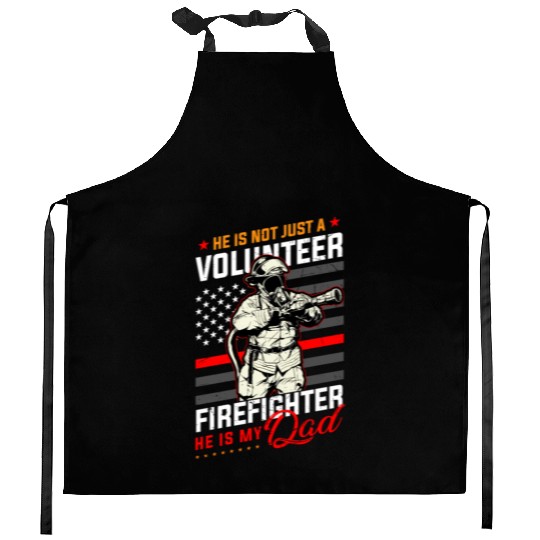 Proud Firefighter In A Fire Brigade Or Proud Kitchen Aprons