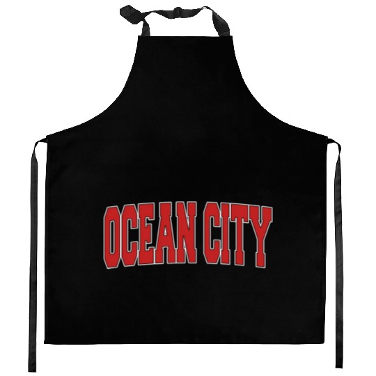 Ocean City Nj New Jersey Varsity Style Usa Sports Kitchen Aprons