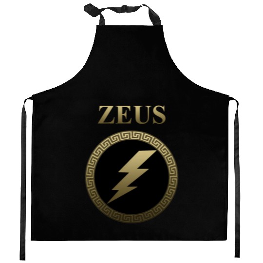 Zeus Ancient Greek God Thunderbolt Kitchen Aprons