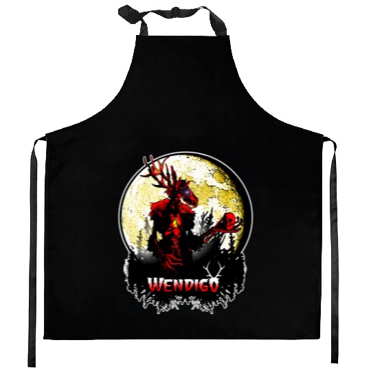 Wendigo New Monster inwalker Cryptid Evil Kitchen Aprons