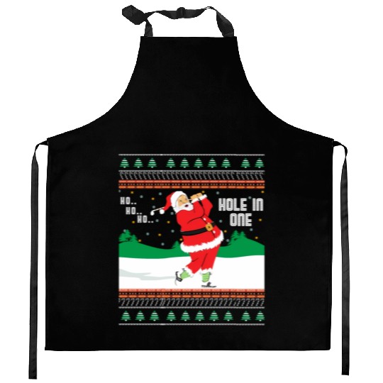 Ho Ho Ho Ugly Santa Golf Jumper Kitchen Aprons
