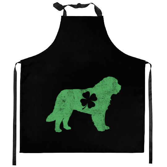 Awesome Bernard Saint Patrick'S Day Dog Dad Mom Kitchen Aprons