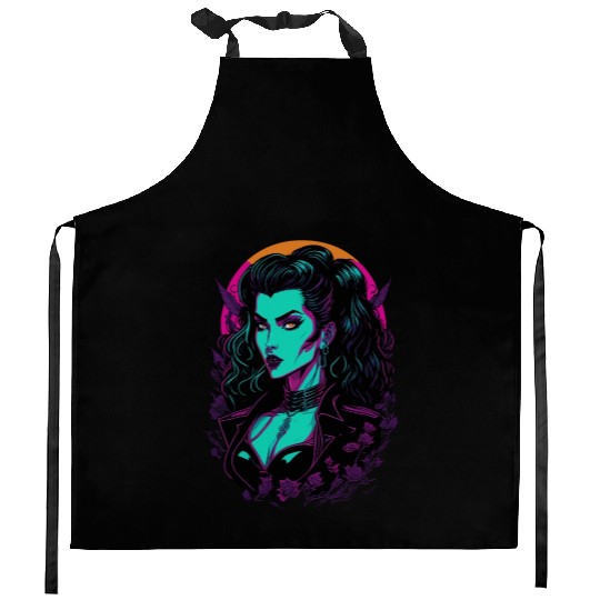 Vampire Girl Kitchen Aprons