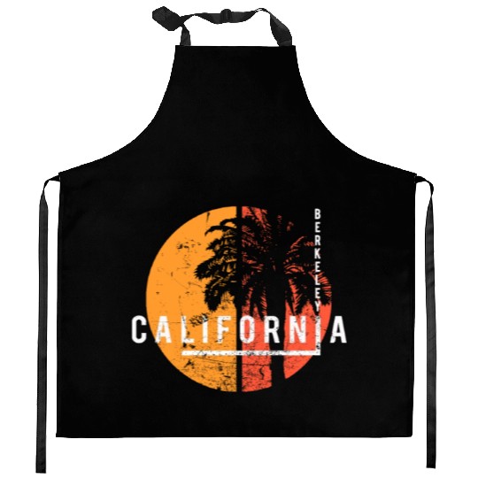 Berkeley California Cool Palm Tree Native Kitchen Aprons