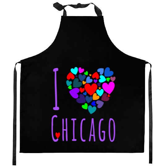I Love Chicago Heart City Of Chicago Kitchen Aprons