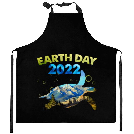 Sea Turtle Earth Day Everyday 2022 Planet World Kitchen Aprons