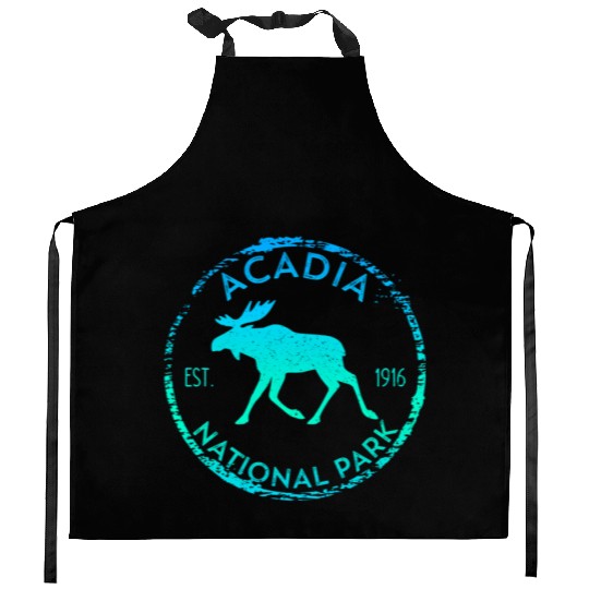 Acadia National Park Np Maine Moose Kitchen Aprons