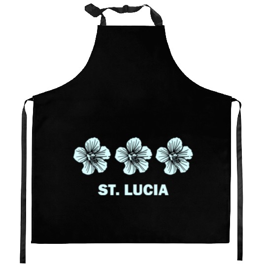 St Lucia Tropical Hibiscus Flower Kitchen Aprons