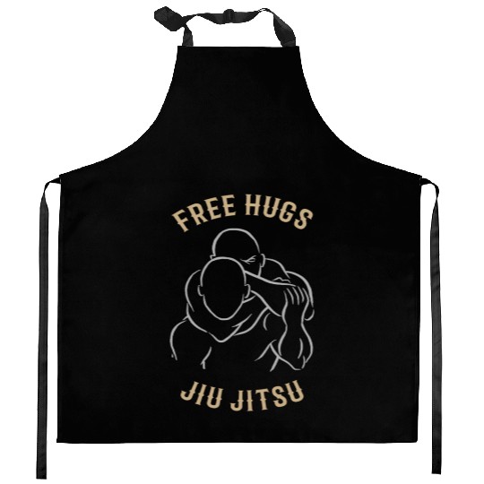 Jiu Jitsu Free Hugs Jujitsu Bjj Mma Kitchen Aprons