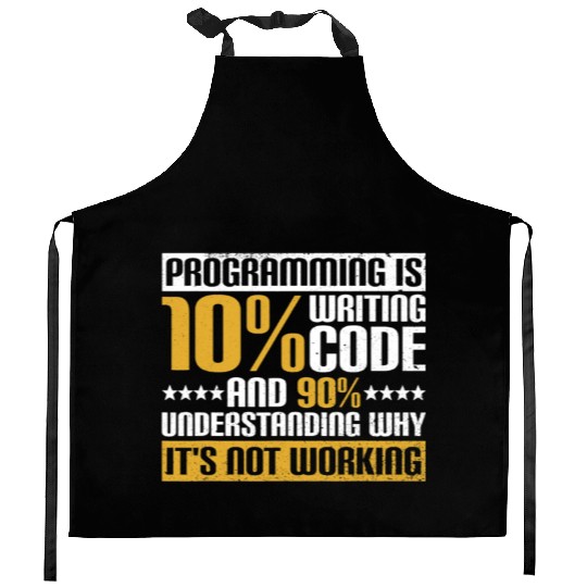 Software Developer Binary Computer Science Funny P Kitchen Aprons