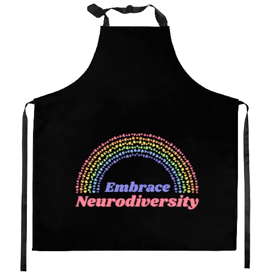 Embrace Neurodiversity Rainbow Kitchen Aprons