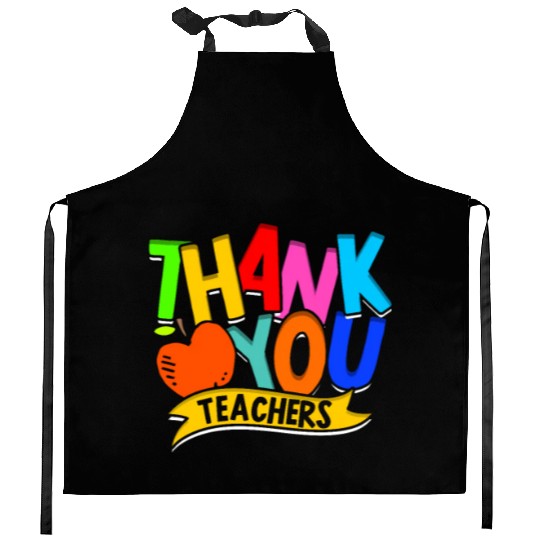 Thank you teacher - Gratitude Kitchen Aprons