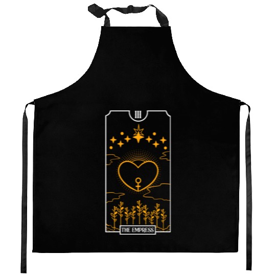 Empress Black Tarot Card Occultism Devil Gothic Kitchen Aprons