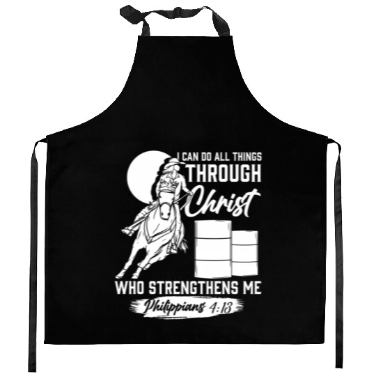 Barrel Racer For Barrel Racing Kitchen Aprons