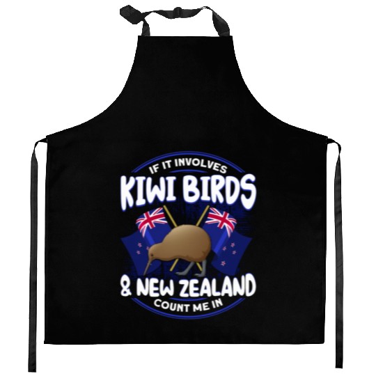 Bird Lover Endangered Species Kiwi Bird Kitchen Aprons