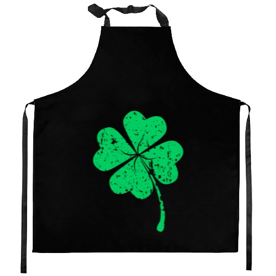 Lucky Four Leaf Clover Luck Of The Irish Kitchen Aprons