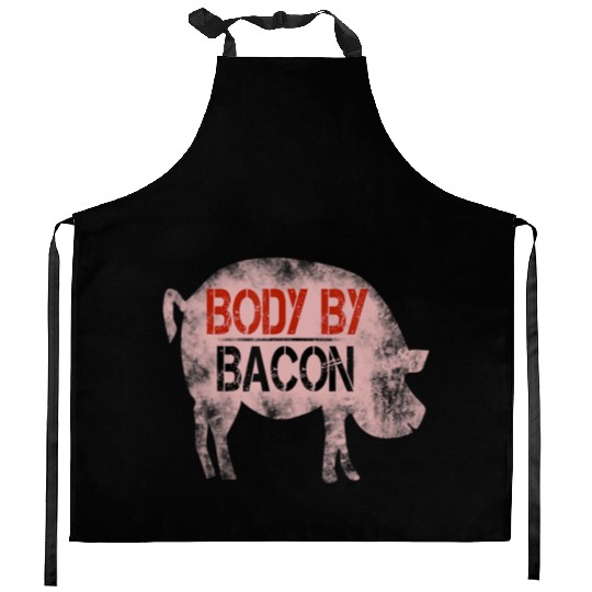 Bacon Big Body Pig Pork Tees Kitchen Aprons