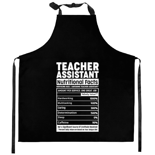 Teacher Assistant Nutritional Fact Teacher Element Kitchen Aprons