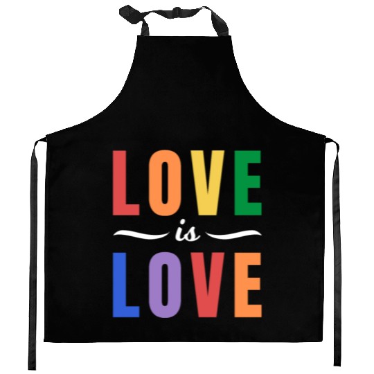 Love is Love Lesbian Gay Bisexual Transgender Ally Kitchen Aprons