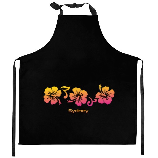 Sydney Australia Hibiscus Souvenir Vacation Kitchen Aprons