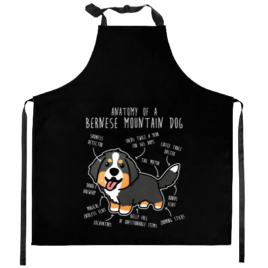 Bernese Mountain Dog Anatomy Kitchen Aprons