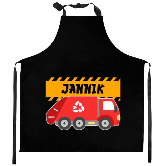 Jannik Trash Truck For Collector Ecologist Kitchen Aprons