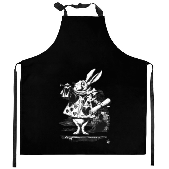 Easter Bunny Alice-In-Wonderland White Rabbit Kitchen Aprons