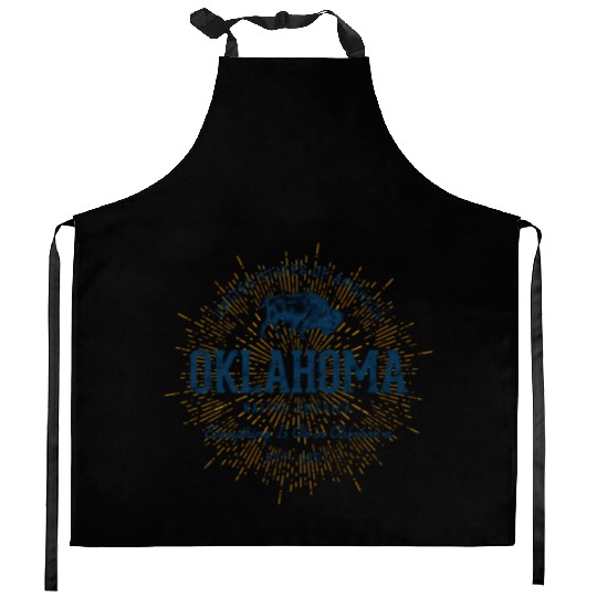 State Of Oklahoma Kitchen Aprons