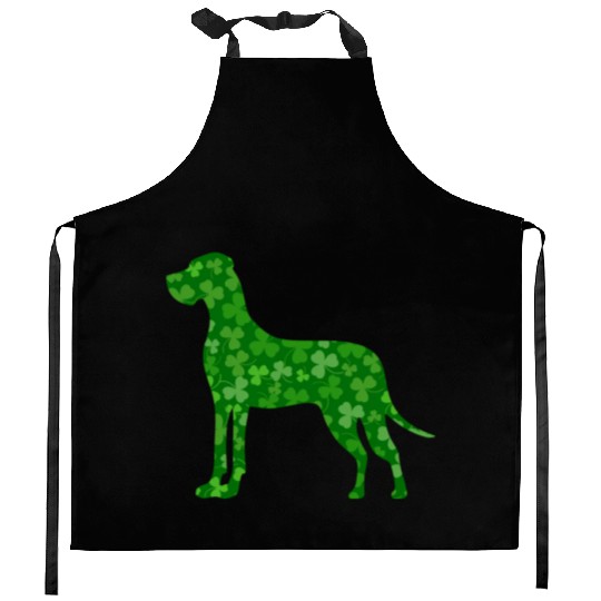 Great Dane St Patrickâ€™S Day Great Dane Saint Kitchen Aprons