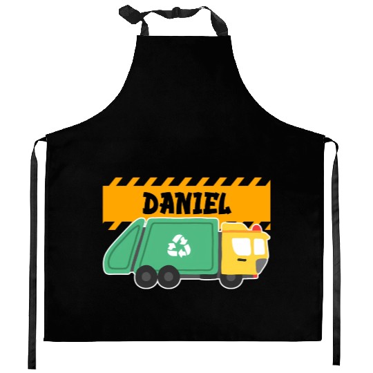 Daniel Trash Truck For Collector Ecologist Garbage Kitchen Aprons
