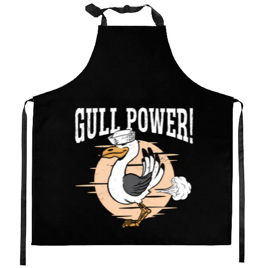 Gull Power Whirer Bird Seabird Seagull Kitchen Aprons
