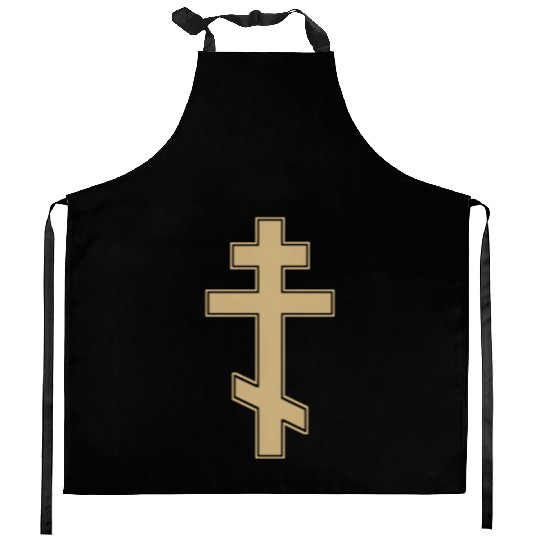 Russian Orthodox Cross Slavo Byzantine Cross Kitchen Aprons