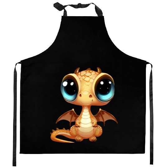 Cute Baby Dragon Puppy Kitchen Aprons