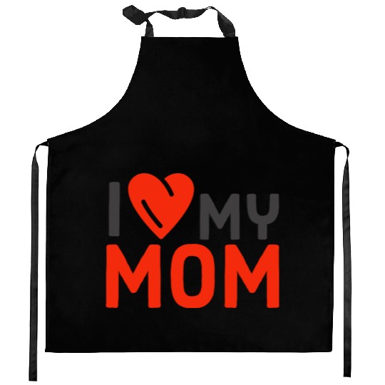 I Love My Mom Kitchen Aprons