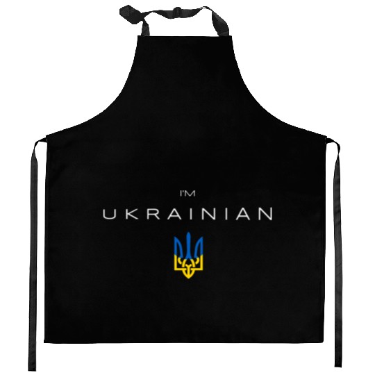 I am Ukrainian - I am from Ukraine Trident Flag Kitchen Aprons