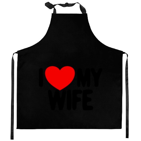 I Love My Wife Red Heart Husband I Love My Wife Kitchen Aprons