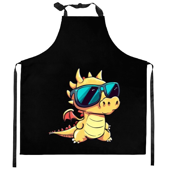 Cute Baby Dragon Puppy Kitchen Aprons