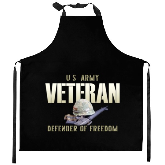 US Army Veteran: Defender of Freedom Kitchen Aprons