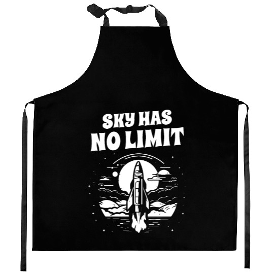 Aerospace engineer sky no limit rocket scientist Kitchen Aprons