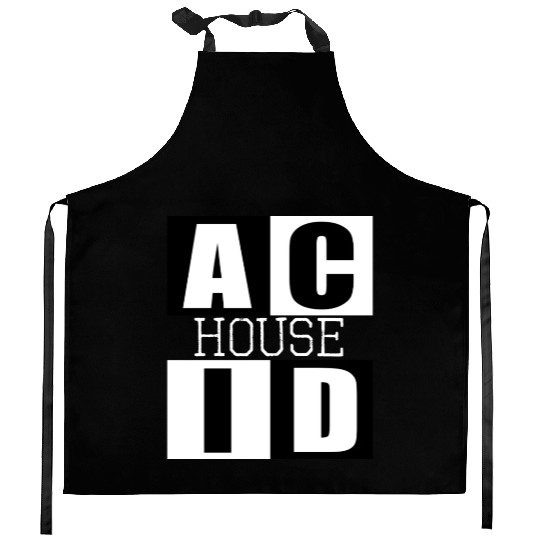 ACID HOUSE music logo Kitchen Aprons