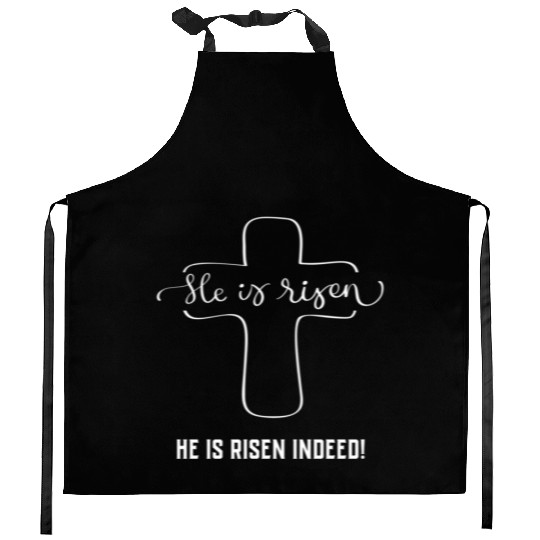 He Has Risen He Is Risen Indeed Easter Kitchen Aprons