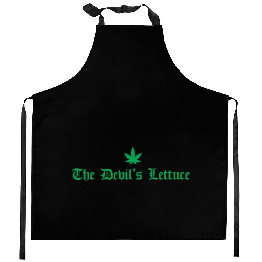The Devil s Lettuce Green Kitchen Aprons
