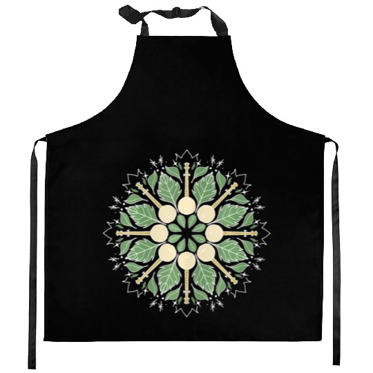 Banjo Mandala Bluegrass Mindfulness & Nature Kitchen Aprons