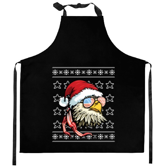 Ugly Usa Flag Bald Eagle Kitchen Aprons
