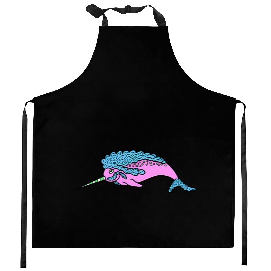 Seapoodle Narwhal Kitchen Aprons