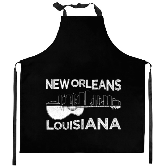Souvenir New Orleans Guitar Music Louisiana New Kitchen Aprons