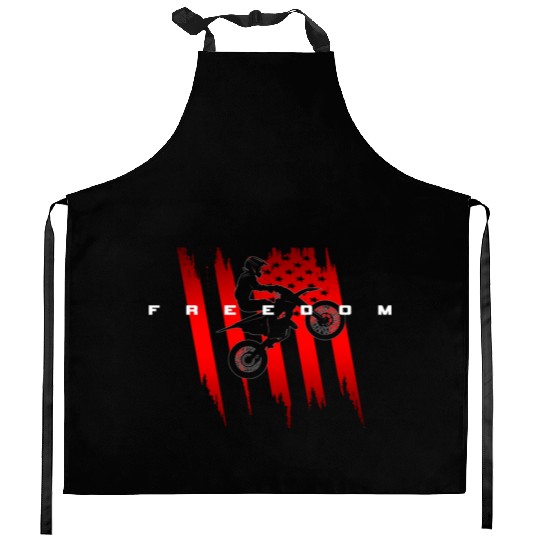 American Flag Motocross Motocross Dirt Bike Kitchen Aprons