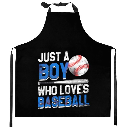 Just A Who Loves Baseball For American Flag Kitchen Aprons