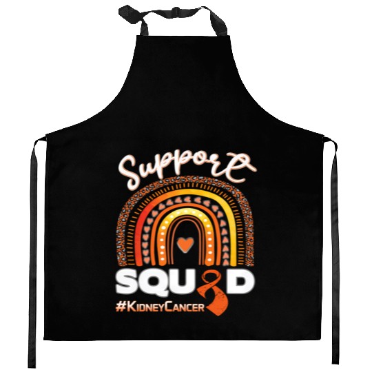Kidney Cancer Support Squad Dark Blue Ribbon Kitchen Aprons